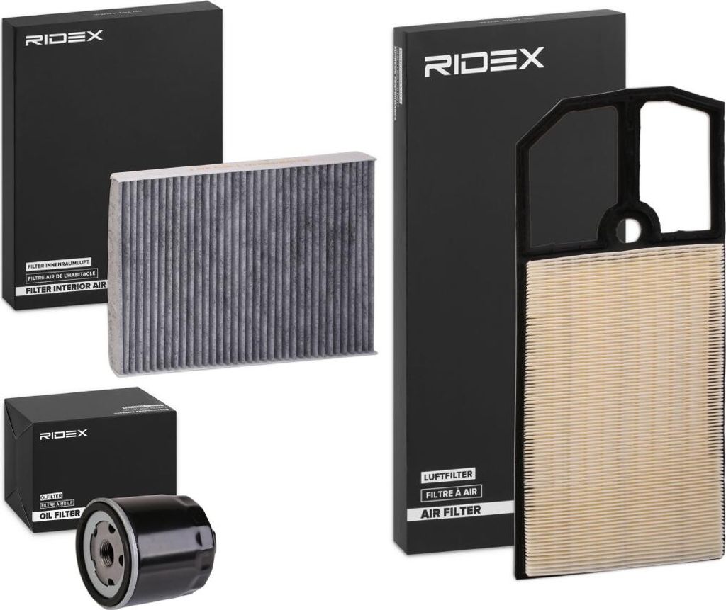 RIDEX Filterset Inspektionspaket Filtersatz für VW Golf IV Schrägheck (1J1) Golf IV Variant (1J5) Lupo (6X1, 6E1) POLO (6N2) Polo Schrägheck (6N1)