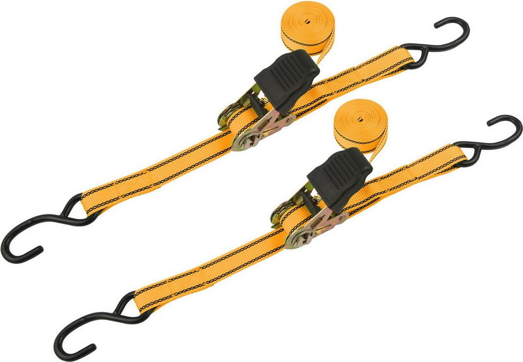 Tolsen Ratschengurte 2-teilig – 25mm x 5m, 450kg, , Industriequalität - Maxami
