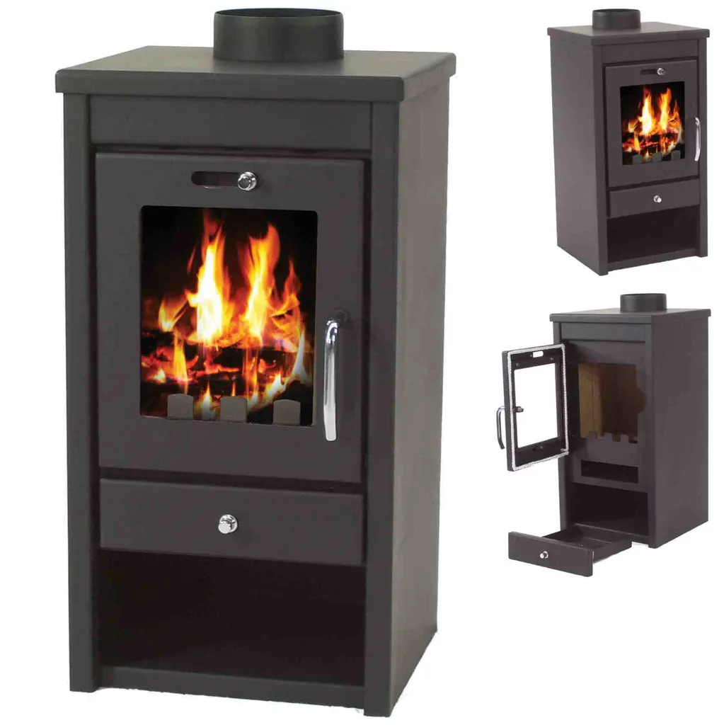 Poêle à bois 7kW haute performance - Chauffage d'atelier en faïence