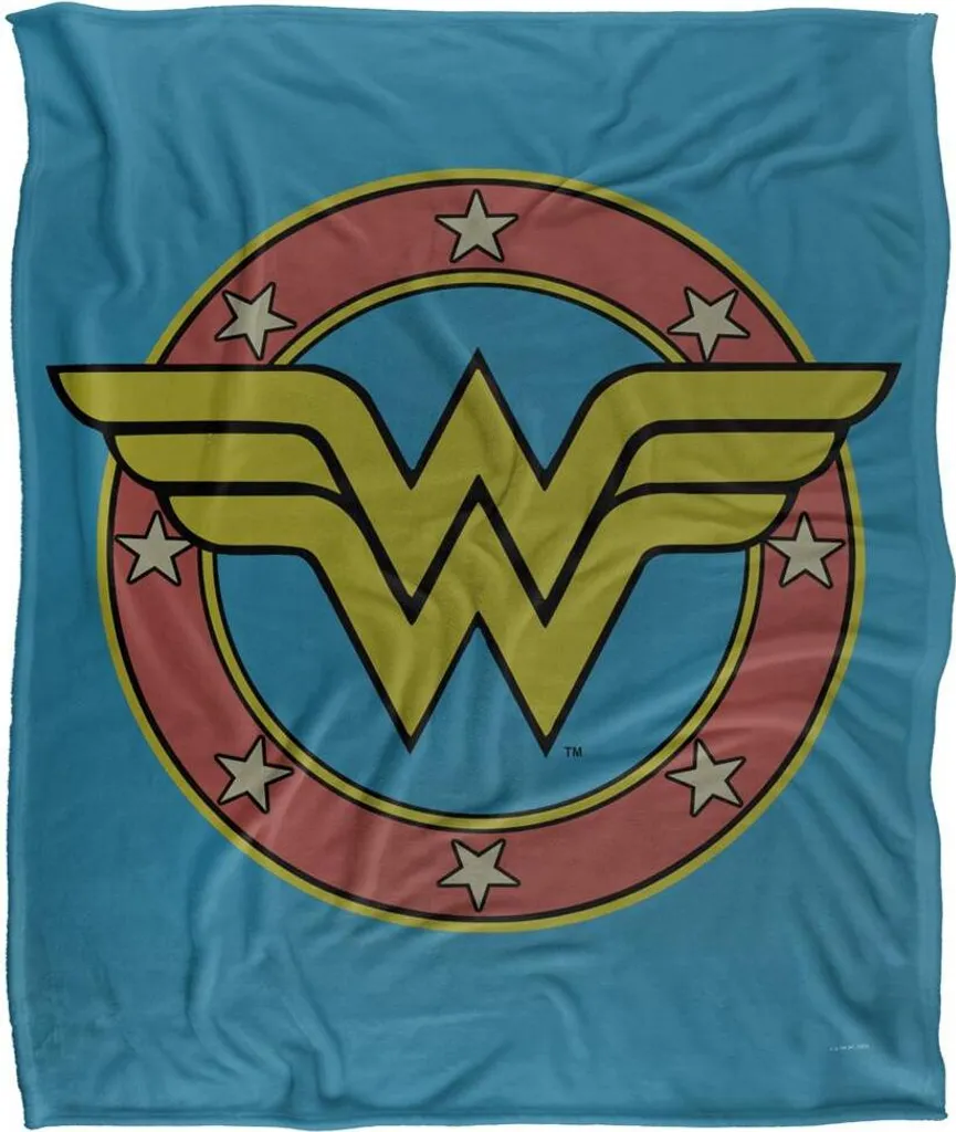 Couverture Wonder Woman Logo à l'Ancienne - Plaid Multicolore TV19322 Doux
