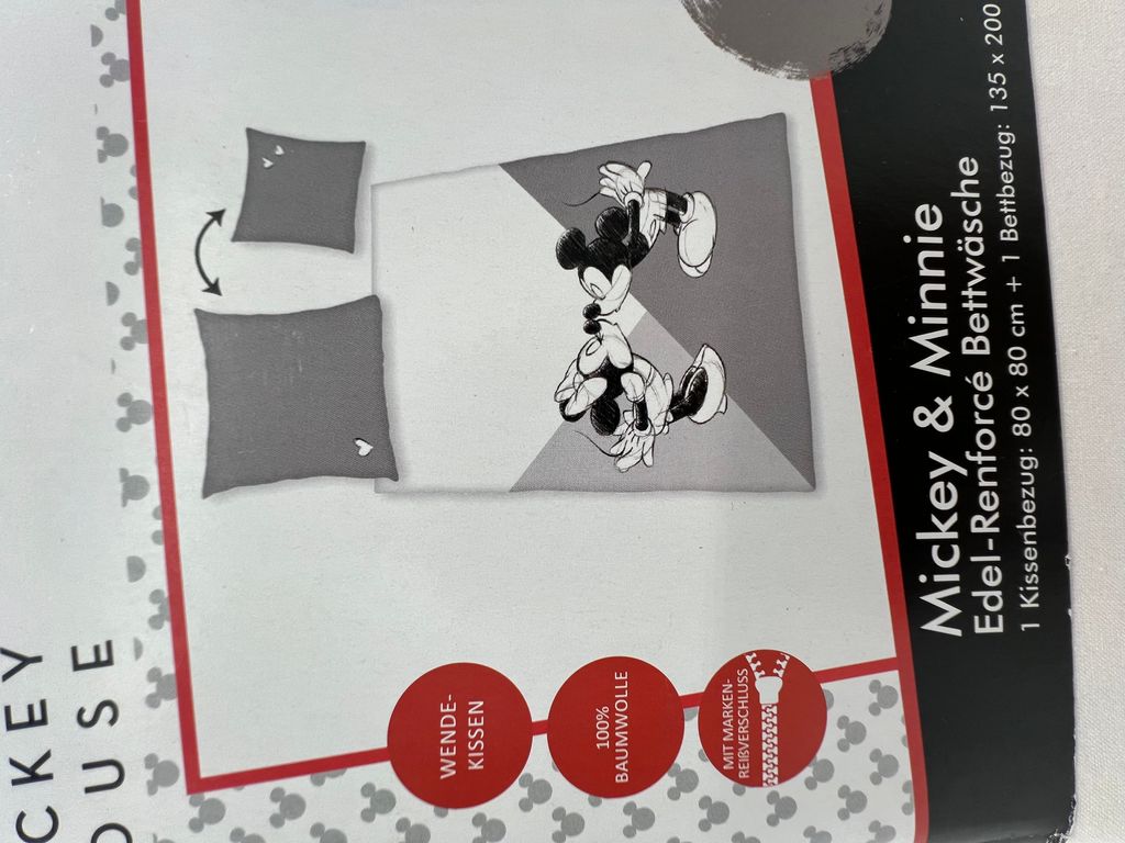 Disney Mickey Mouse Edel-Renforcé-Bettwäsche 135x200 cm Produktbild 