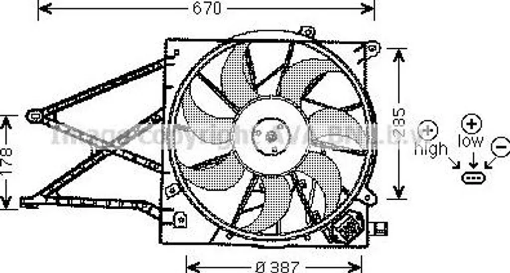 Ventilateur de radiateur pour voiture Astra G et Zafira moteur essence