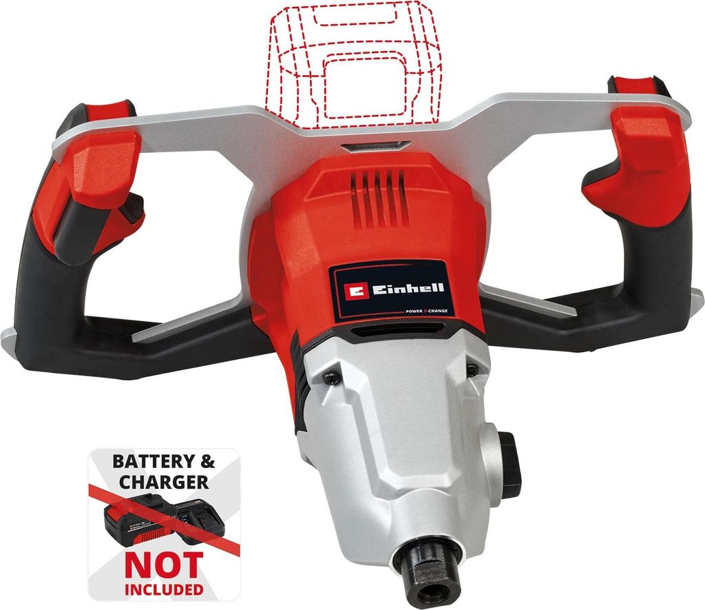 Einhell Profi-Rührwerk of Mörtel und Paint TP-MX 18-2 Li BL Solo Power X-Change, 2 Gänge, bürstenloser Motor, 720 U/min, inkl. Rührwerk Ø120 ...