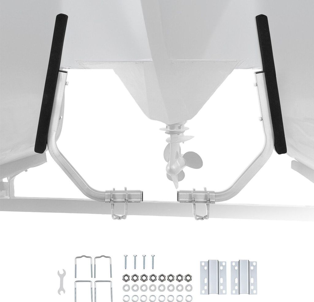 Bootsanhänger-Seitenführungen - Anhängerführung mit Auflagen - Breite 0–3 cm Verstellbar - Hochfester Stahl - Dicke Stützplatten - Für Pont...