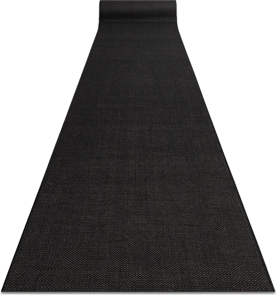 Tapis de course silencieux SISAL FLOORLUX 20433 Noir Lisse 70x110 cm