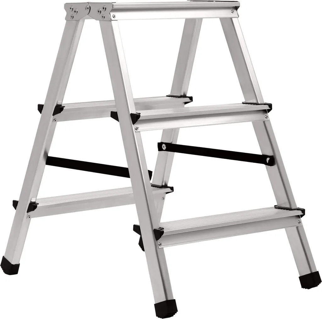 Escabeau 3 Marches Antidérapant Musko en Aluminium Charge 125 kg