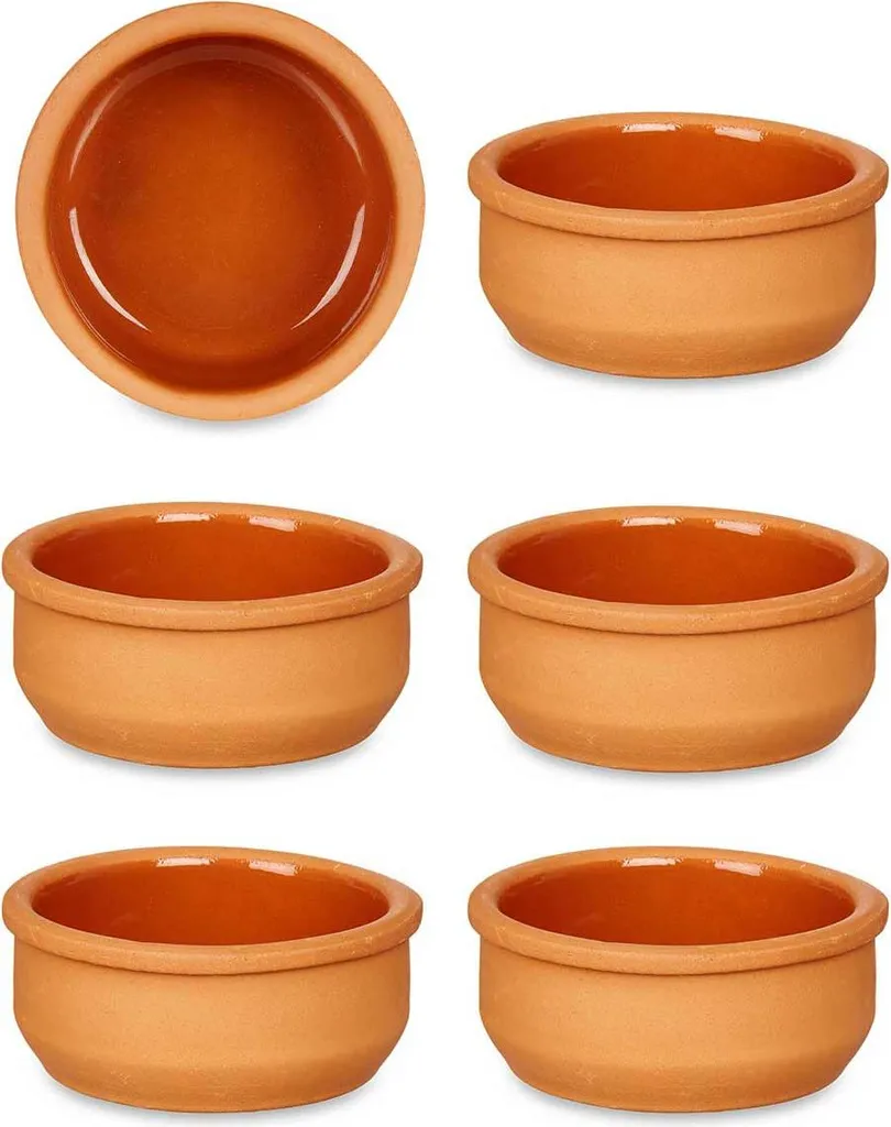 Vaso in alluminio, ciotola con interno smaltato, marrone - 1