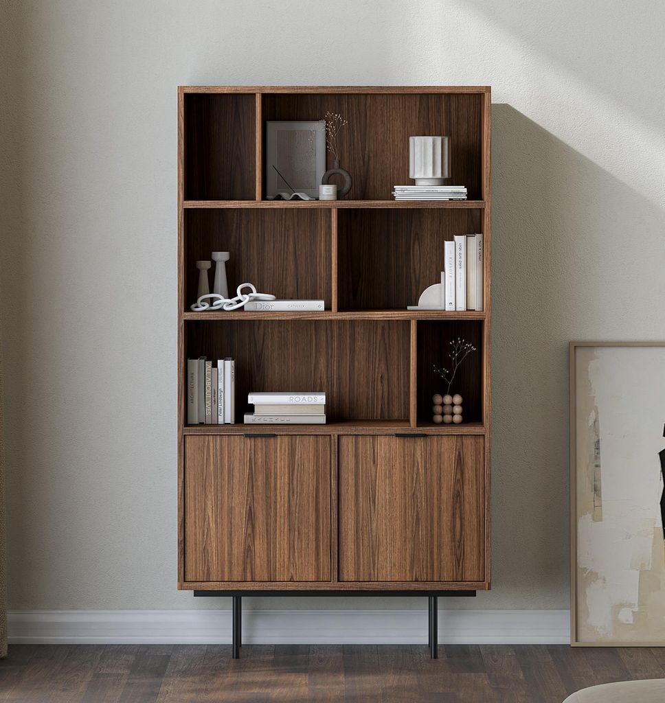 AX LIVING étagere en bois Nordiva 90 cm Warmia Walnut Image du produit 