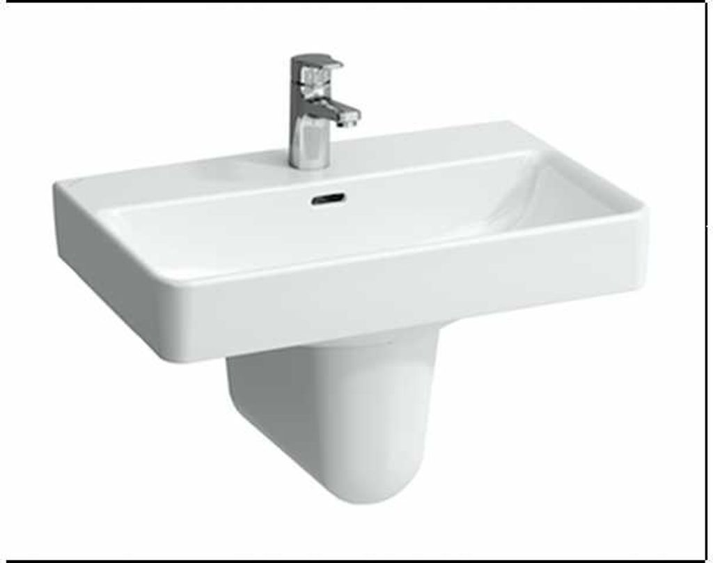 LAUFEN PRO S Waschtisch Compact, 1 Hahnloch, ohne Überlauf, 550x380mm, H8189580001561