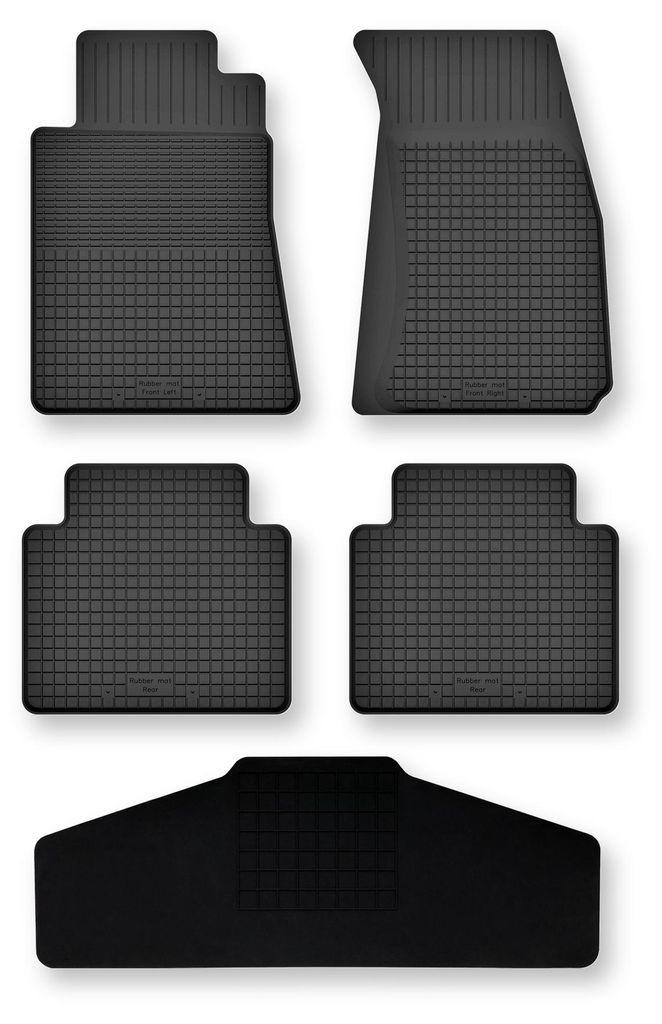 Gummi-Fußmatten + Tunnel für Mercedes S W220 1998-2005 – Produktbild 