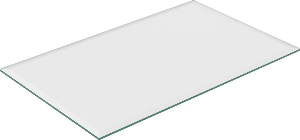 Plateau en verre Relaxdays, 100 x 62 cm, épaisseur 8 mm, Image du produit 