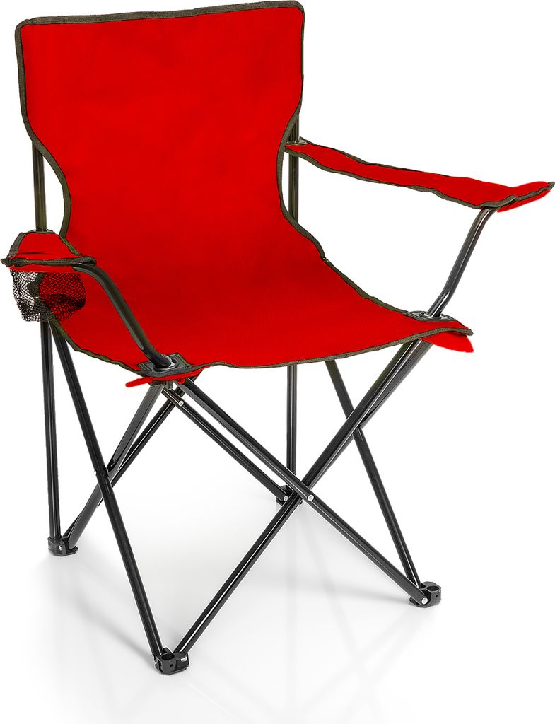 BigDean Faltstuhl ROT Campingstuhl Anglerstuhl mit Produktbild 