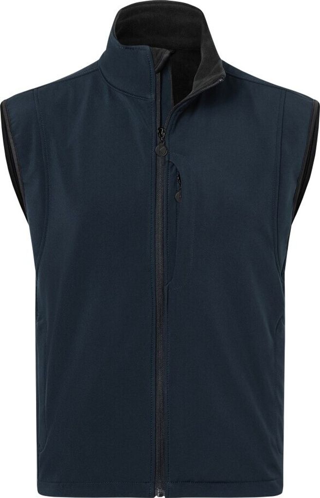 KARLOWSKY Herren Softshellweste CLASSIC Zipper Modern-Fit Marine L