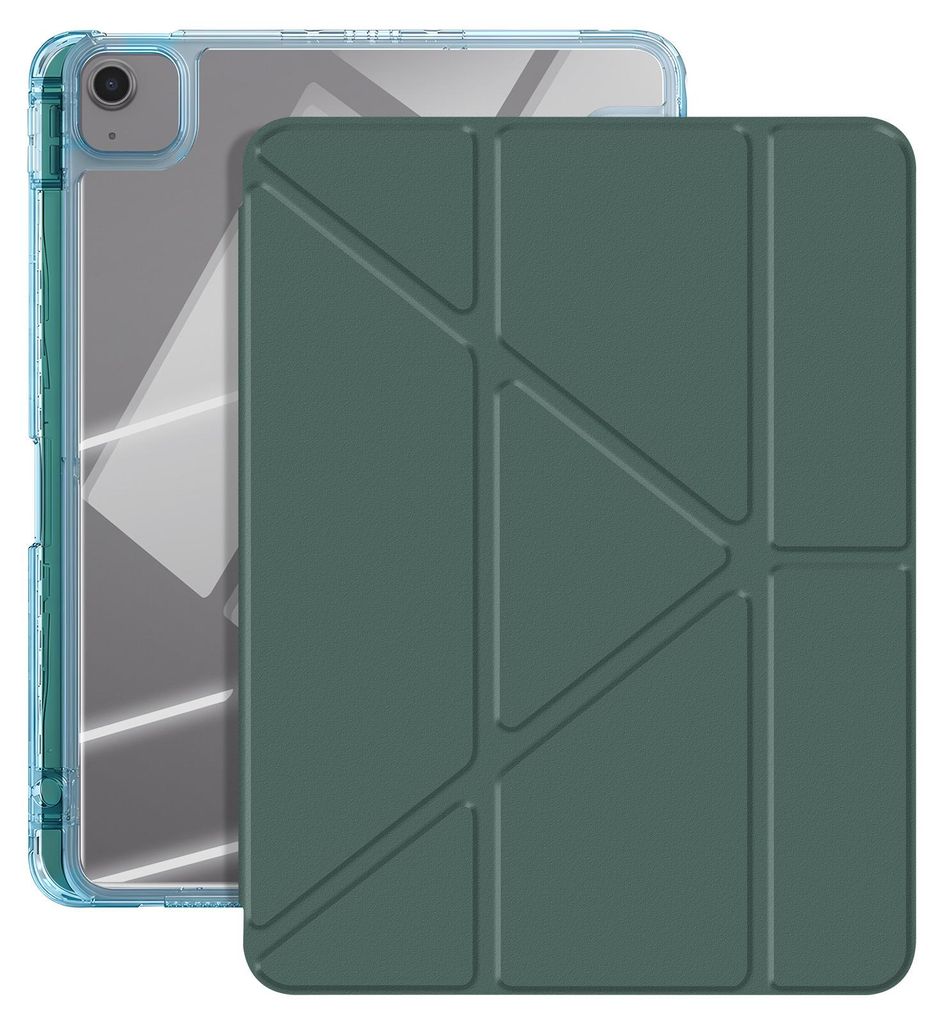 Avizar, Hülle für iPad Air 11" M4 2026 mit Modularem Support Origami Design, Dunkelgrün