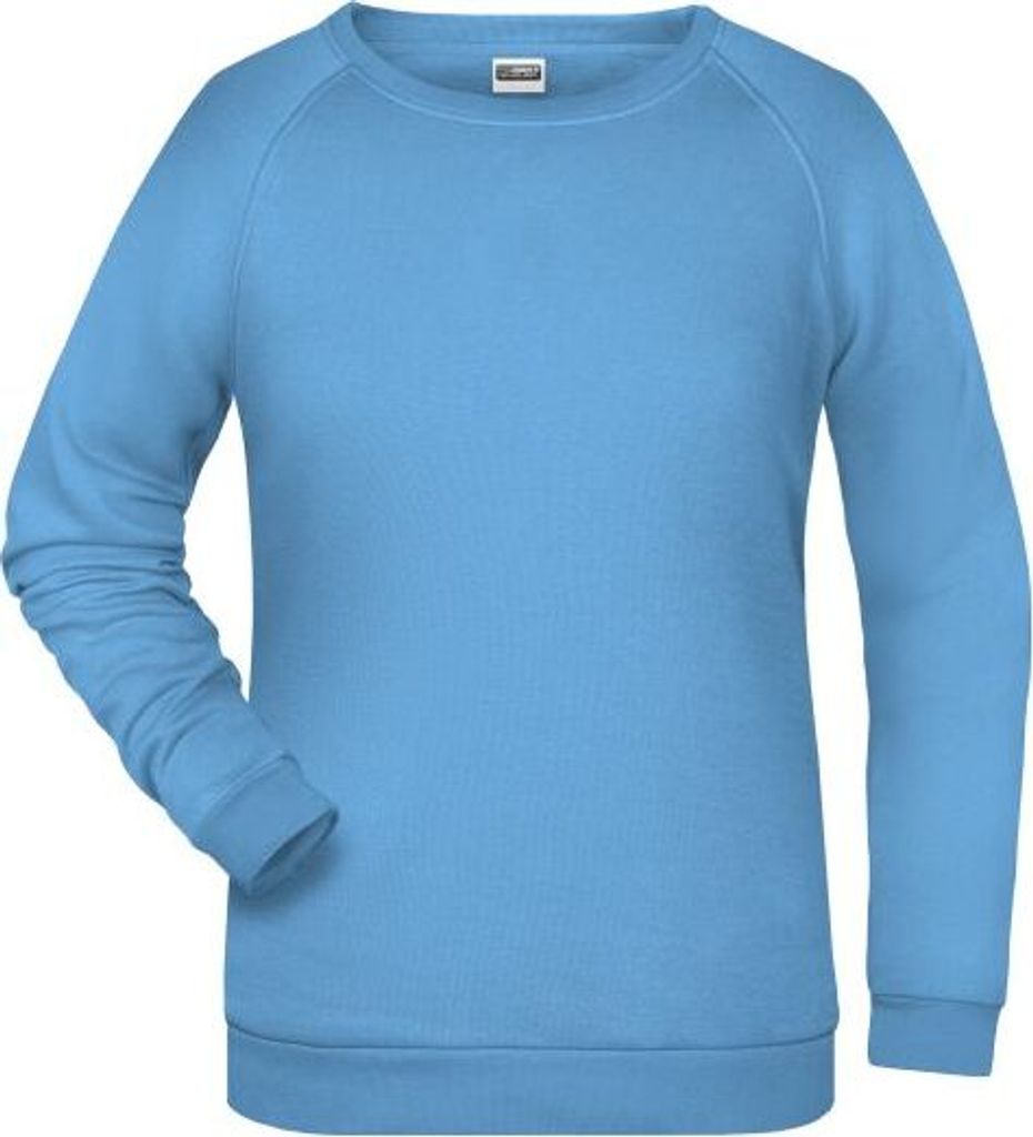 Rundhals-Sweatshirt mit Raglanärmeln für Damen sky-blue, Gr. L