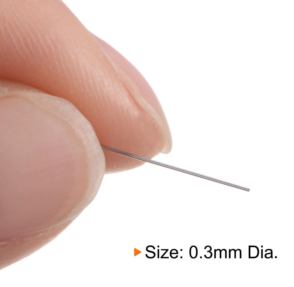 2 Stš¹ck Stahlstiftlehre Pin Gauge, 0.3mm Durchmesser Metrischer Messdorn, Klasse x Stahl Stiftlehre Metrik, Toleranz 0.001mm Stecker Lehrenadeln...