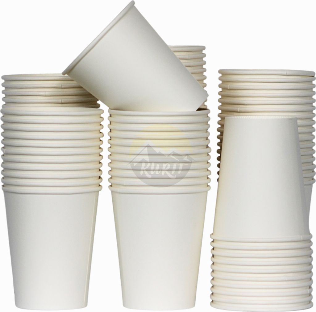 KURTT - Kaffeetassen to go - 8oz/200ml - 200 Stück - Kaffeebecher Pappe - Weiß - Trinkbecher - Kaffeebecher - Pappbecher - Einwegbecher