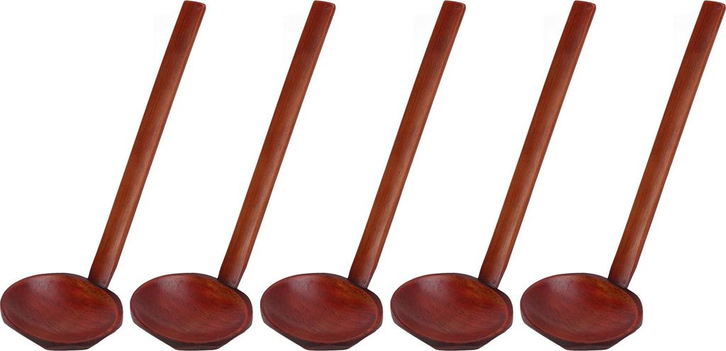 5 Stück Holzlöffel, stabiler Griff, handpoliert, glatter, leichter japanischer Schildpattlöffel für Restaurantgeschenke, nicht porös