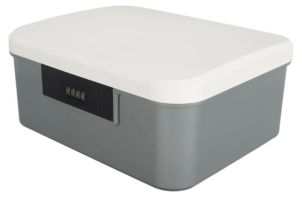 Mallette de rangement 9L avec serrure à code et double couche grise pro - 2