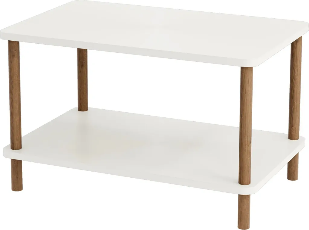 Tavolino Rettangolare Fred Bianco Legno 43x70 | Prezzo Imbattibile