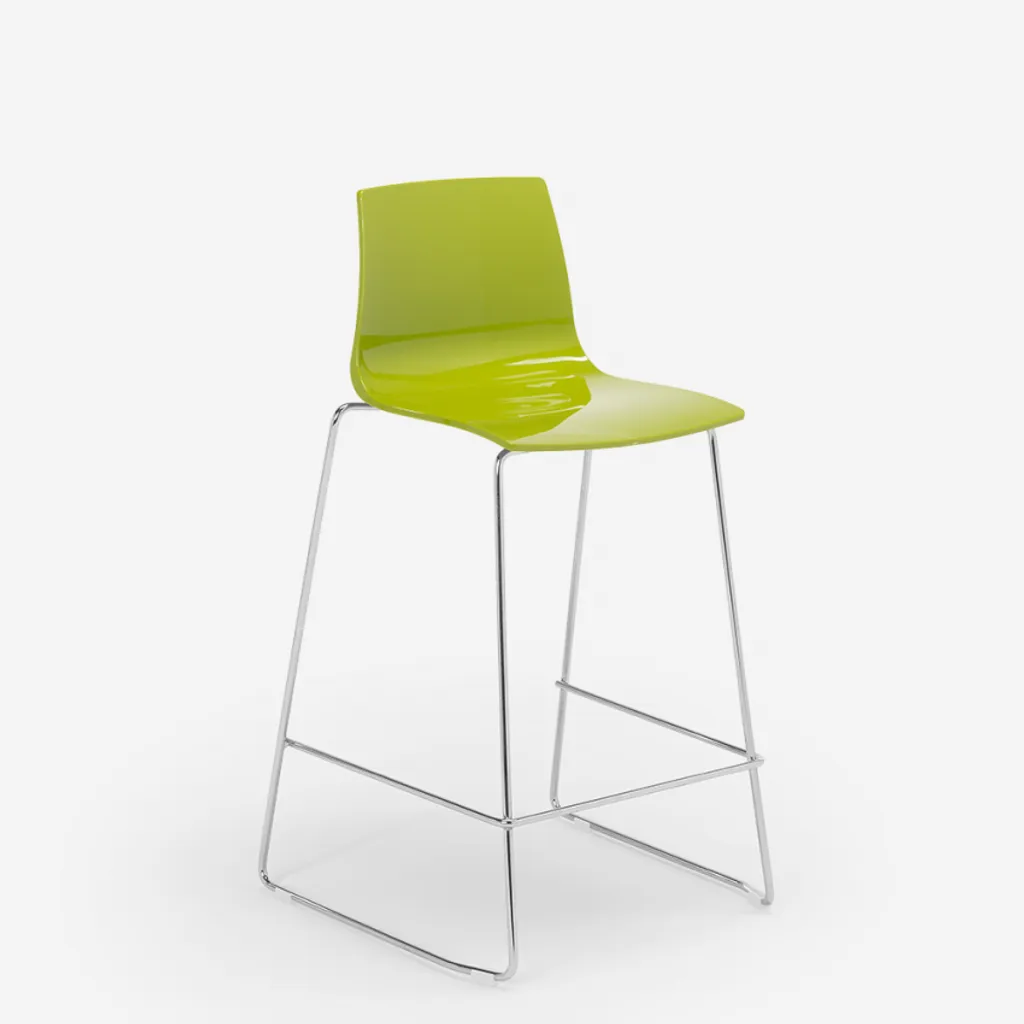 Tabouret de Bar Stable et Facile à Nettoyer 64 cm - Imola Vert Anis Durable