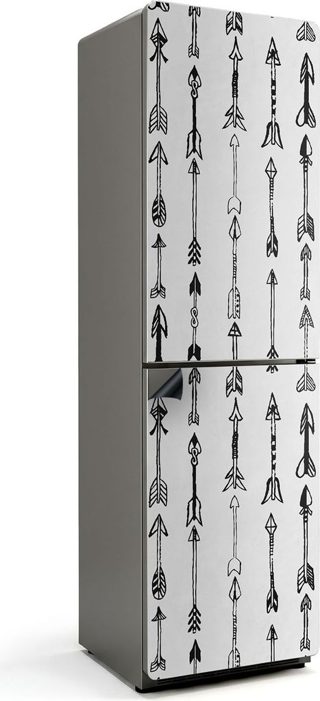Muster mit Pfeilen in einer Linie – Magnetische Kühlschrank Abdeckung – Dekorfolie magnetisch Küche – Kühlschrank Magnet Deko – selbstkl...