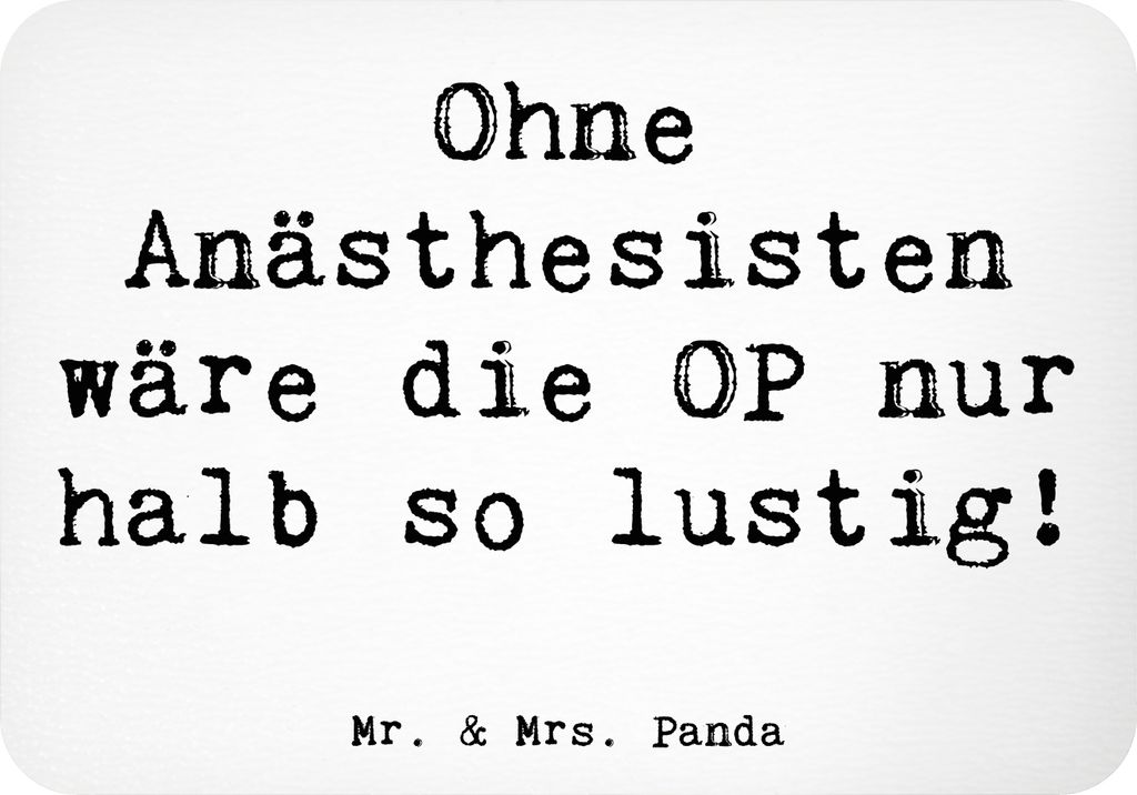 Mr. & Mrs. Panda magnet Spruch Anästhesist Humor - Weiß - Geschenk, Narkosearzt, Kühlschrankmagnet, Pinnwandmagnet, Beruf, Anästhesie, haftmagn...