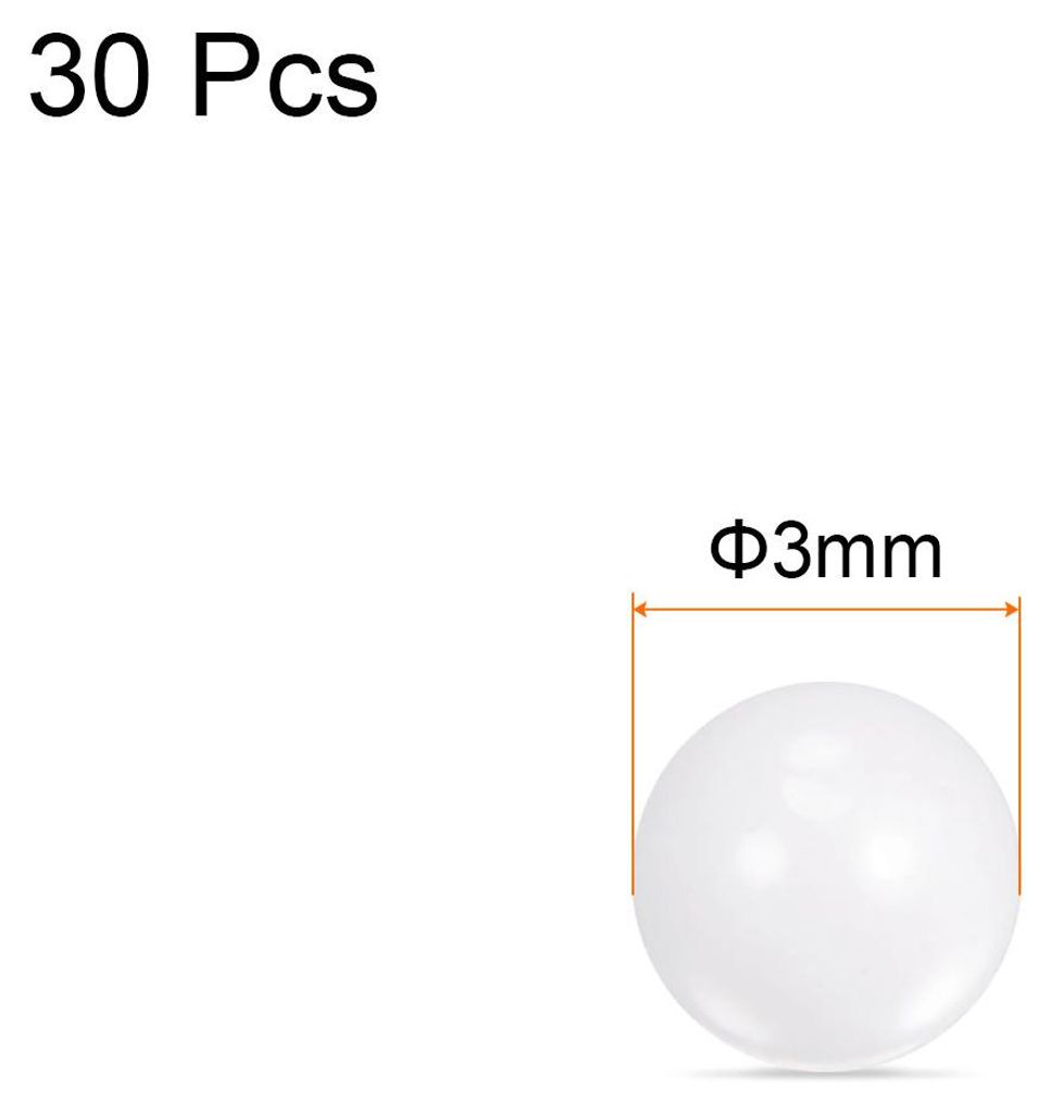 30Stk Zirkoniumoxid Keramik Kugeln 3mm Durchmesser G10 ZrO2 Kugel fš¹r Lager Wei?