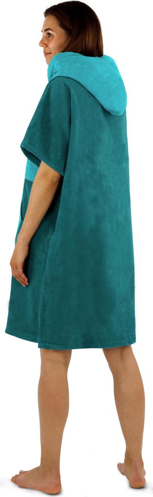 Viakeo Damen Bademantel Oversized - Tragbarer Fleece Hoodie Poncho Mit Kapuze & Taschen