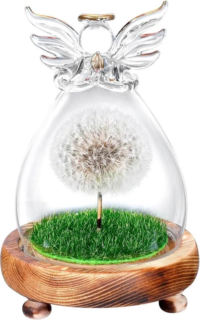 Ange-poussoir en verre artisanal - Cadeau d'anniversaire pour femme