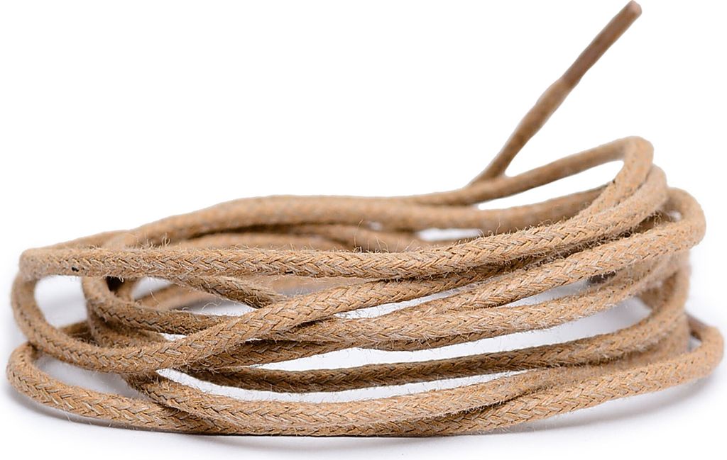 Corbby Beige gewachst dünne Schnürsenkel 60 cm