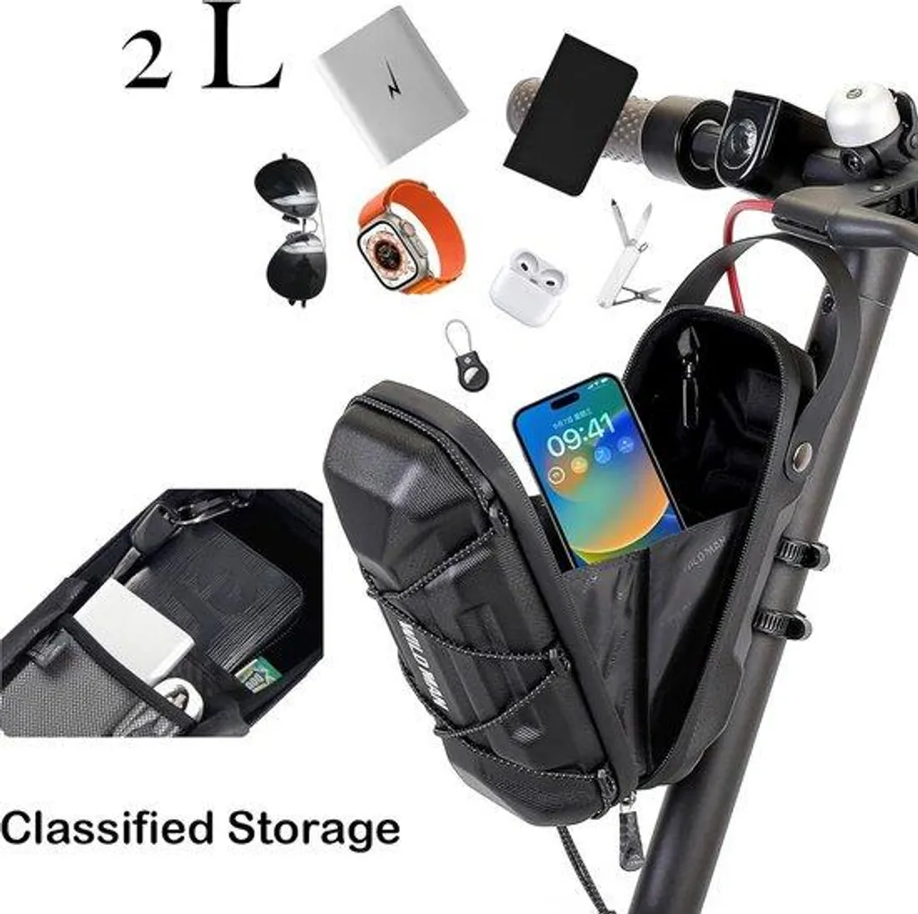 Panier VAE 2L noir 100% étanche avec fixation rapide pour cyclisme