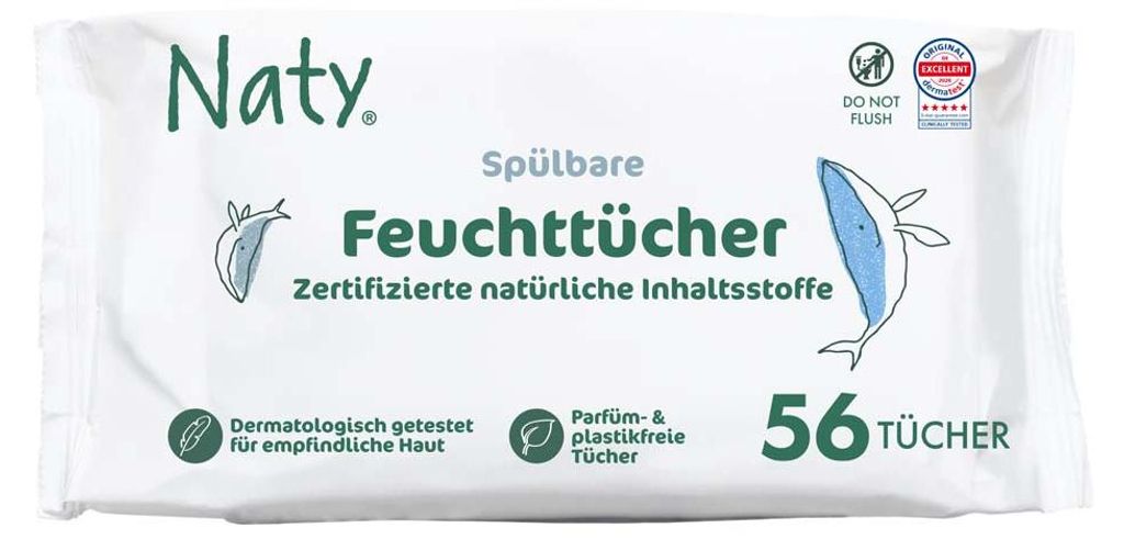 Eco by Naty Feuchtes Toilettenpapier - 56 Stk. Produktbild 