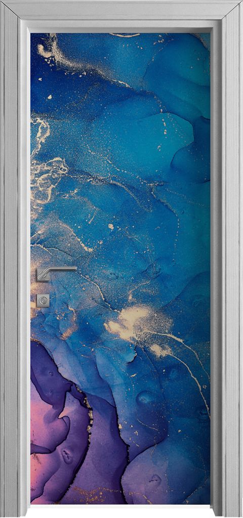 Tür Selbstklebende 80x210 cm Türfolie Türtapete Klebefolie - Farbiger Marmor