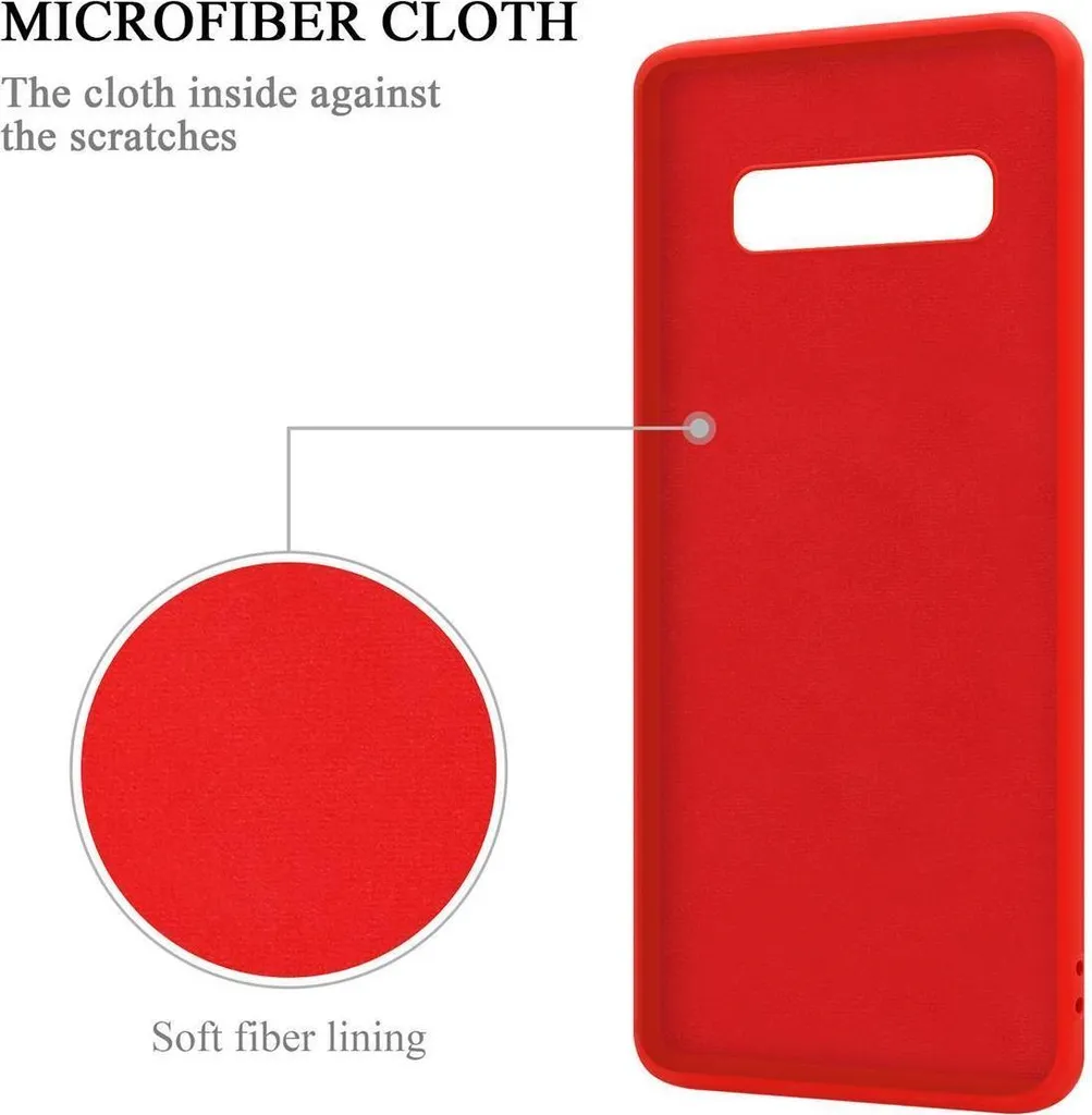 TUDIA Custodia In Silicone Ultra Sottile Per Samsung Galaxy S10 Plus – TPU Antiurto Con Bordi Rialzati – Colore Rosso