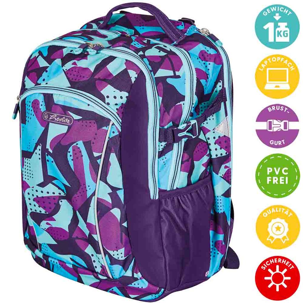 Herlitz Cartable Ultimate CamoPurple Image du produit 