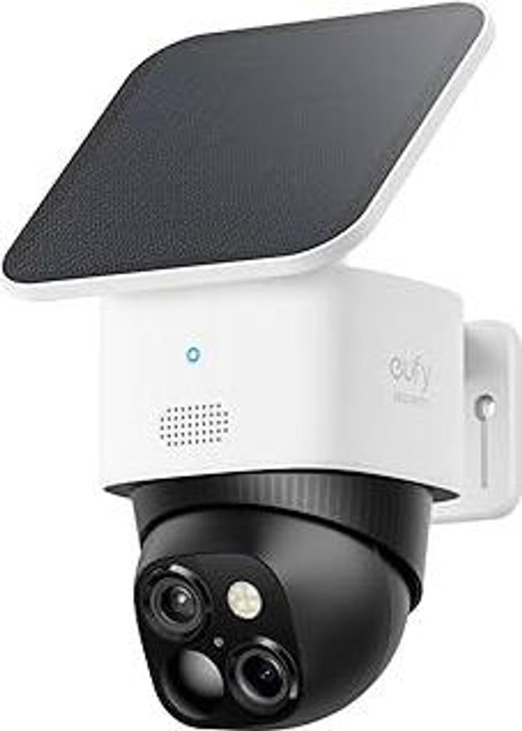 eufy Security SoloCam S340, Kamera Überwachung Aussen, 360°-Überwachung, Keine Toten Winkel, Überwachungskamera Aussen Akku, Solar, 2,4GHz WLAN...