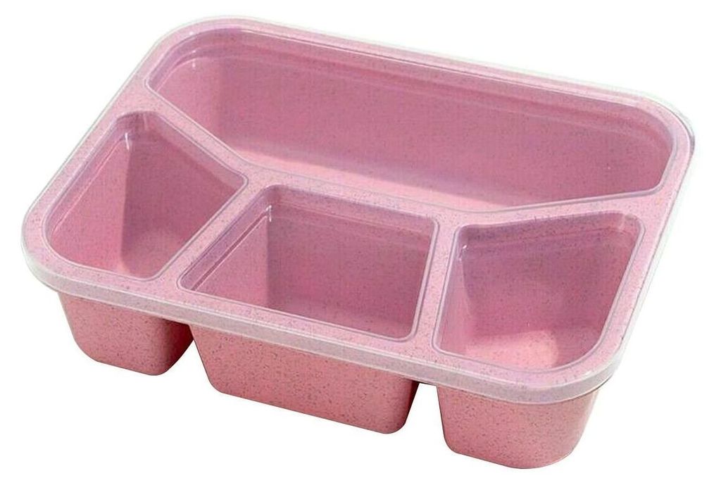 Lebensmittelbox mit 4 Fächern - biologisch abbaubarer Kunststoff