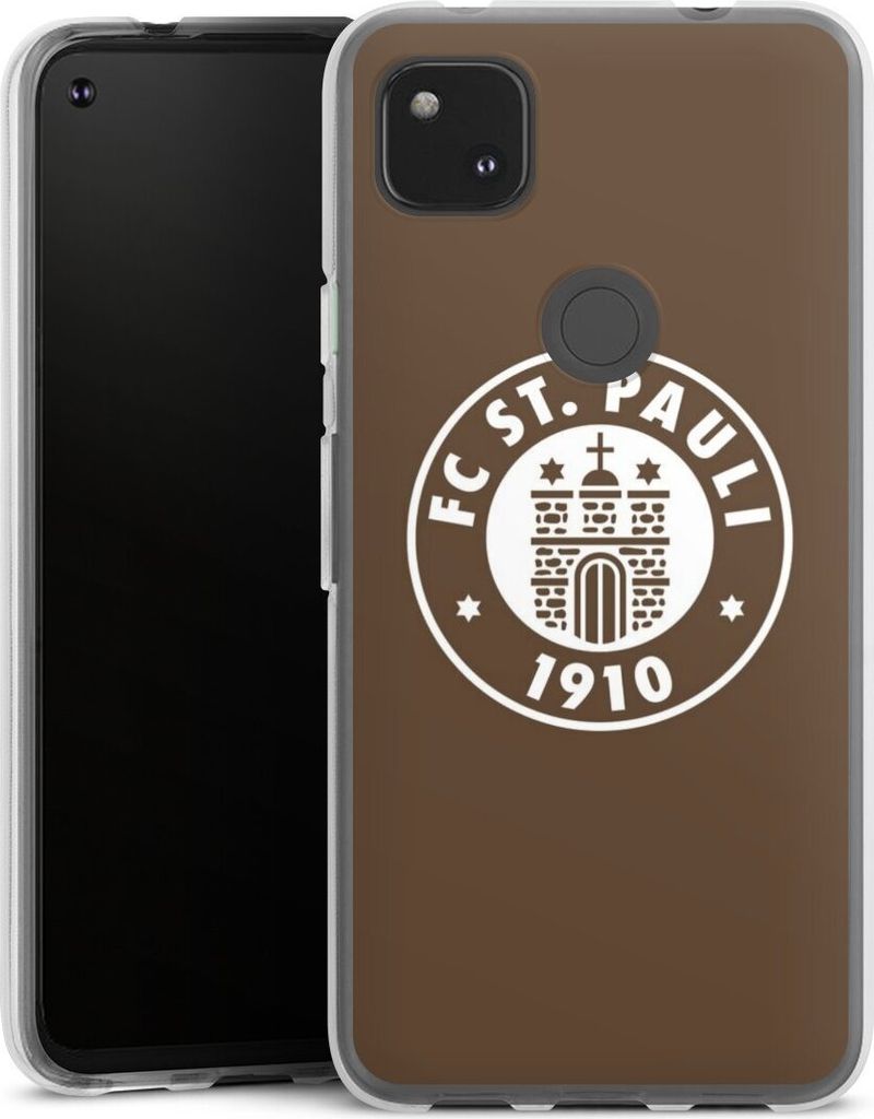 DeinDesign Handyhülle für Google Pixel 4a Silikon Hülle Case Smartphone Schutzhülle FC St. Pauli Offizielles Lizenzprodukt Wappen