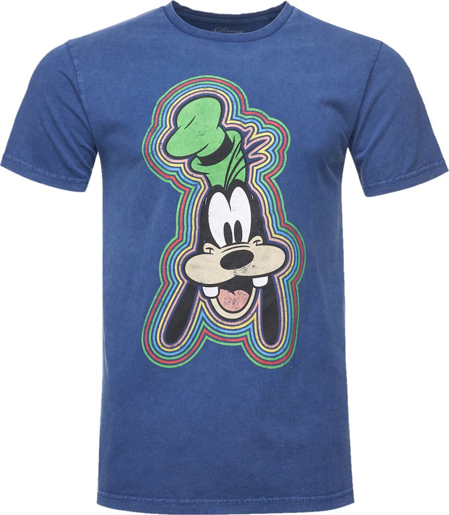 Recovered T-Shirt Disney Goofy Outline im zeitlosen Design Blau S