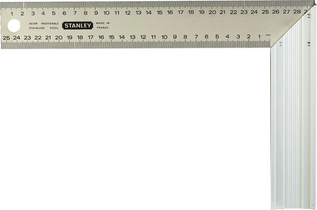 Équerre Stanley HTS 140x250mm en acier haute précision pour artisans