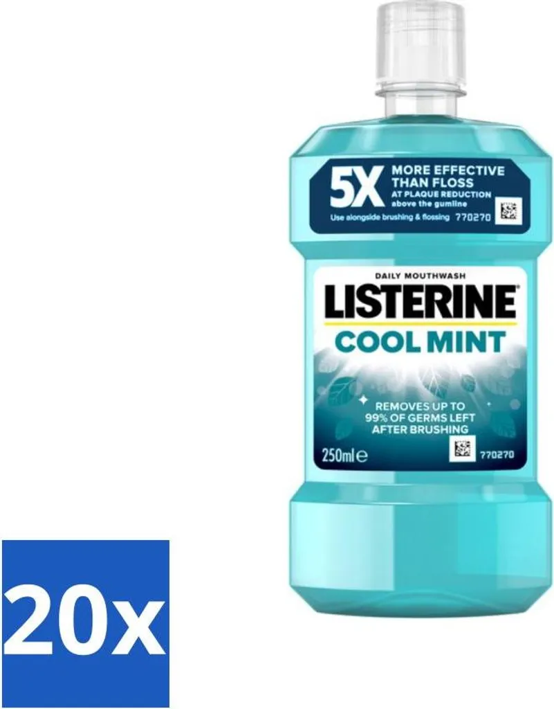 Listerine Cool Mint 250 ml Confezione da 20: Stock Professionale