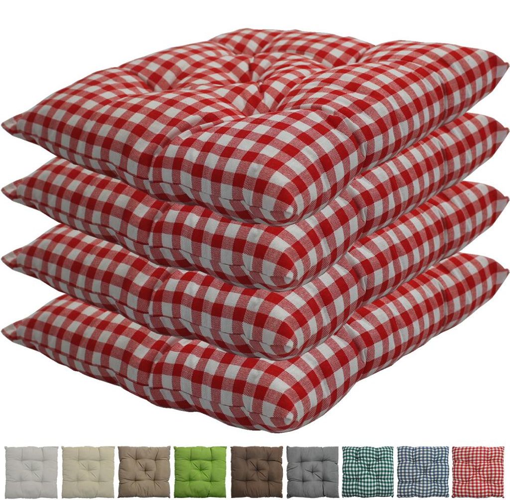 Stuhlkissen Genua 38x38 cm 4er Pack Sitzkissen mit Produktbild 