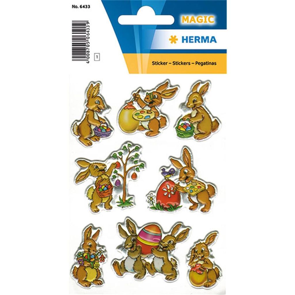 Herma 6433 6433 Autocollants MAGIC Lapins, gaufrés Image du produit 