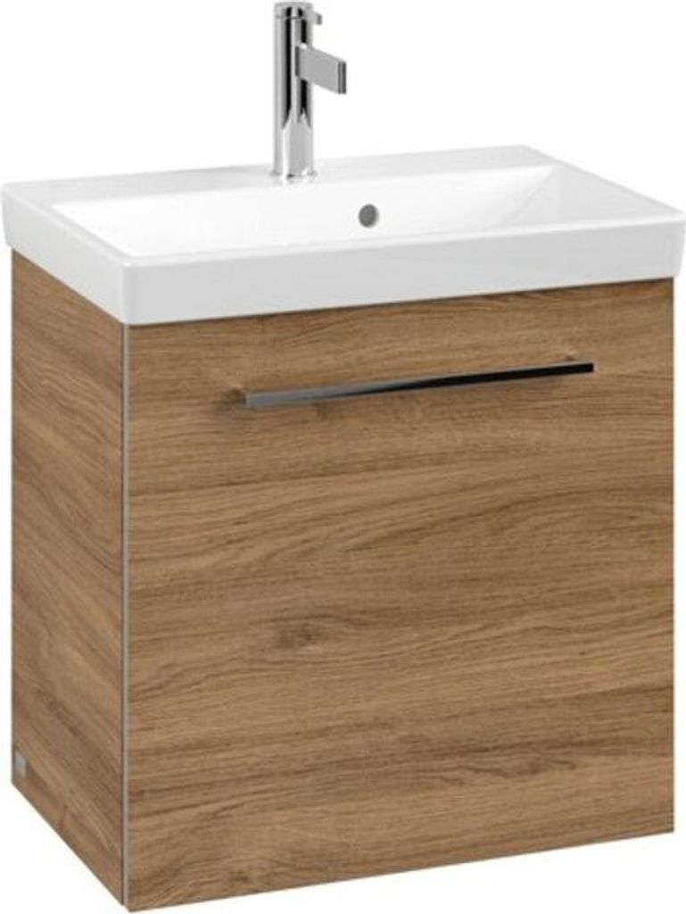 Villeroy & Boch Avento Waschtischunterschrank, eine Tür, Anschlag links, 530x514x384mm, Griff chrom Glanz, A88800RH