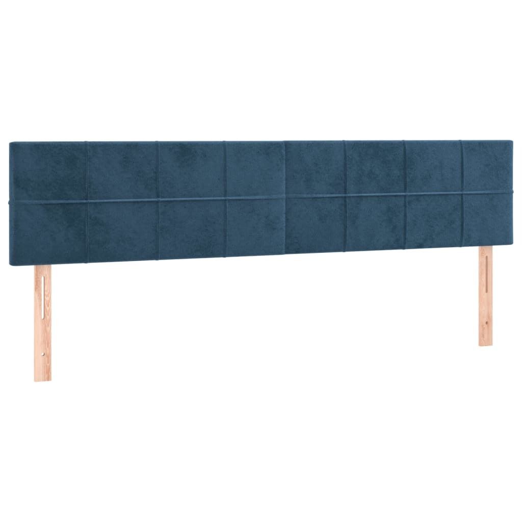 vidaXL Têtes de lit 2 pcs. Bleu foncé 80x5x78/88 cm velours Image du produit 