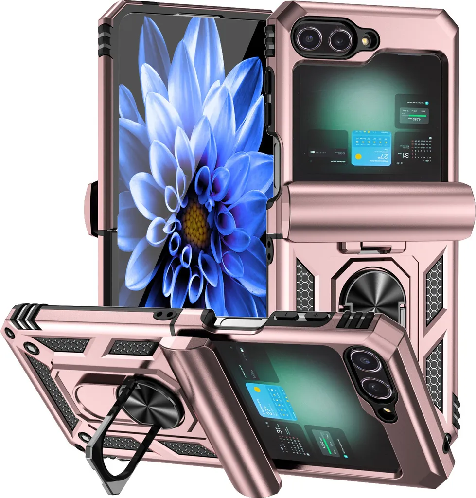 Custodia Antiurto Samsung Galaxy Z Flip 6 / Z Flip 7 FE Rosa Ibrida