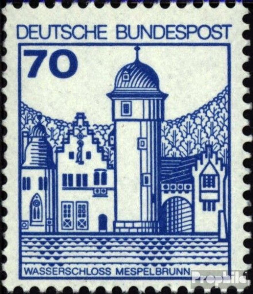 Briefmarken BRD (BR.Deutschland) 1977 Mi 918A I R mit Zählnummer postfrisch Burgen und Schlösser