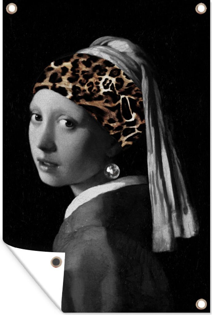 MuchoWow 80x120 cm Outdoor-Poster Gartendeko Sichtschutz Garten Poster für den Garten Das Mädchen mit dem Perlenohrring - Johannes Vermeer - Pa...