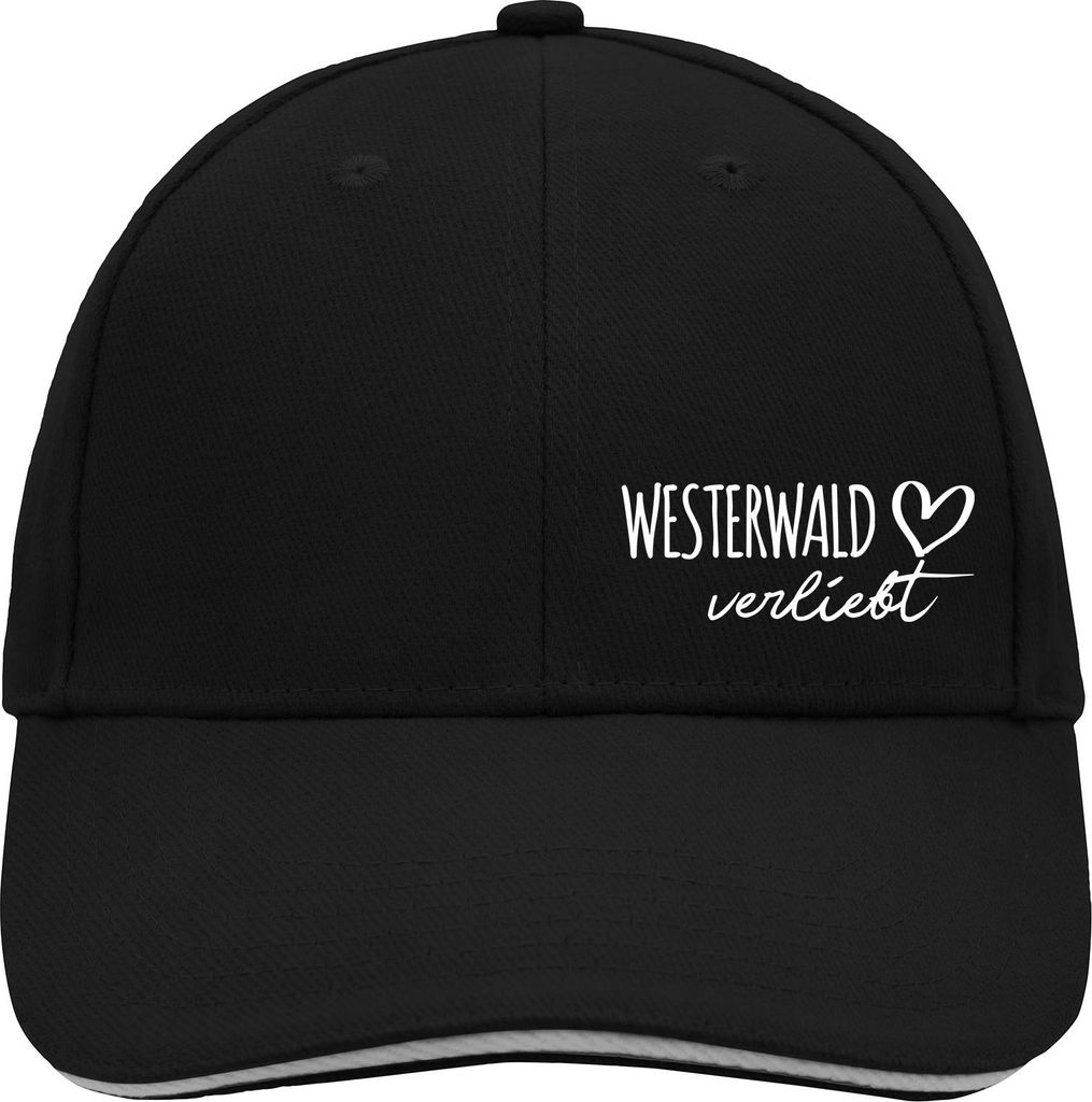 Huuraa Cappy Mütze Westerwald verliebt Geschenk Black/Light Grey Westerwald Präsent